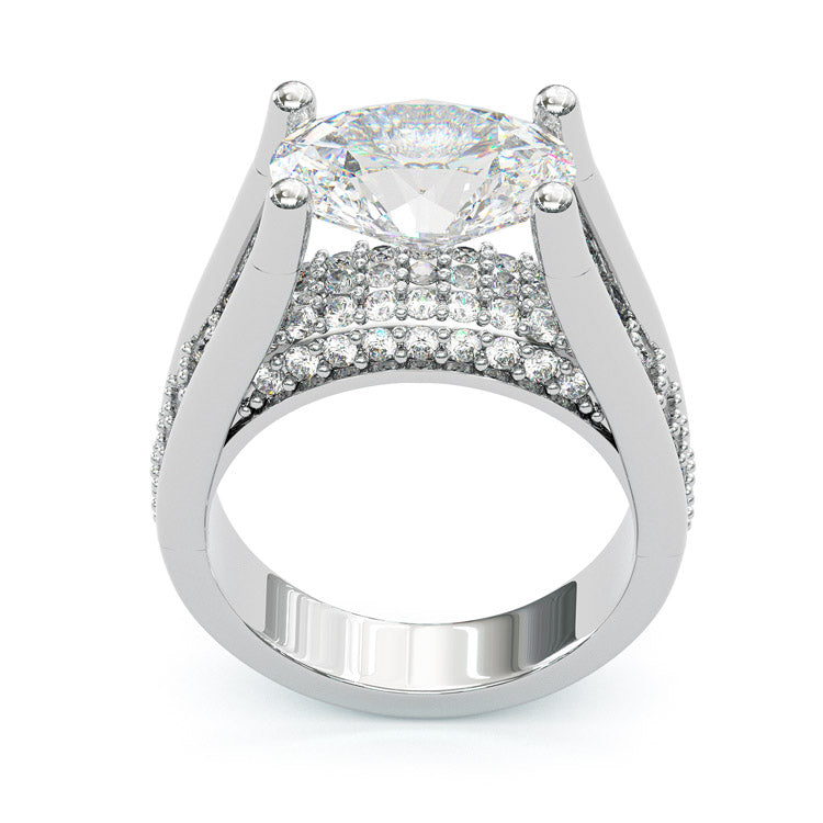 Jorrio handmade gold oval cut vintage sterling silver engagement ring
