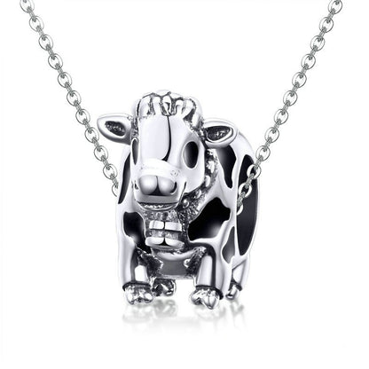 Jorrio Cute Animal Moe Cow Sterling Silver Charm