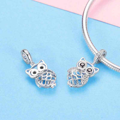 Jorrio Openwork Owl Animal Sterling Silver Charm