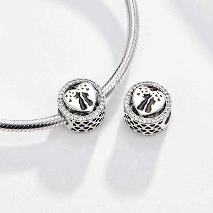 Jorrio Cute Animal Cat Love Sterling Silver Charm