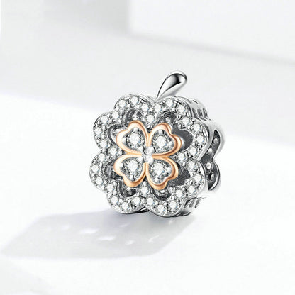 Jorrio Fashion Four-Leaf Clover Sterling Silver Charm