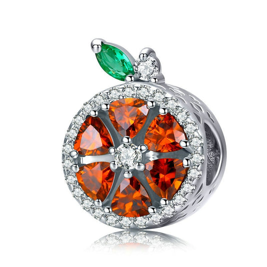 Jorrio Cute Compact Fruit Red Grapefruit Sterling Silver Charm