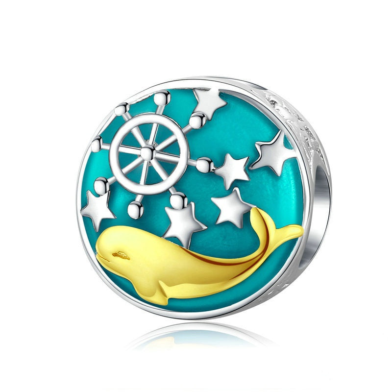 Jorrio Ocean Dolphin Shark Small Whale Sterling Silver Charm