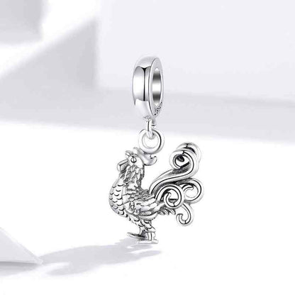 Jorrio Classic Rooster Animal Sterling Silver Charm