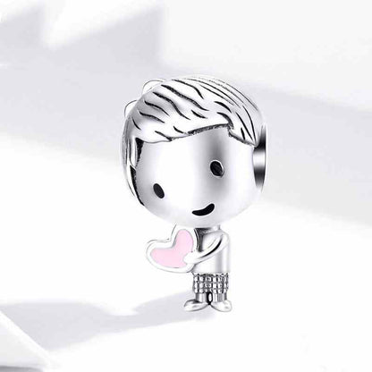 Jorrio Fashion Boys and Girls Love Sterling Silver Charm