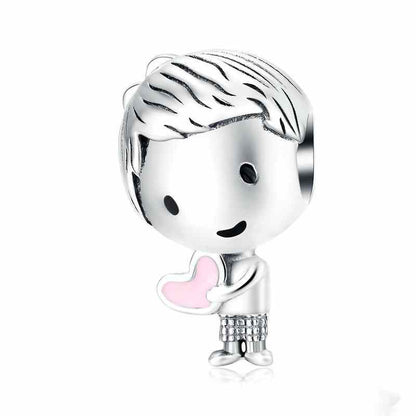 Jorrio Fashion Boys and Girls Love Sterling Silver Charm