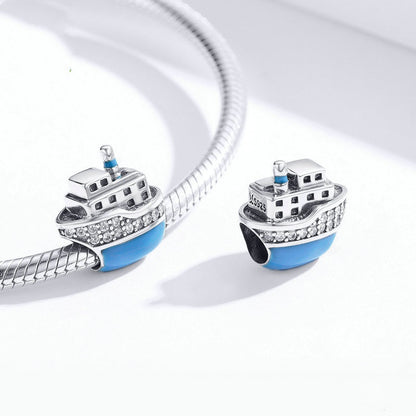 Jorrio Blue Ocean Luxury Yacht Sterling Silver Charm