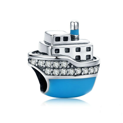 Jorrio Blue Ocean Luxury Yacht Sterling Silver Charm