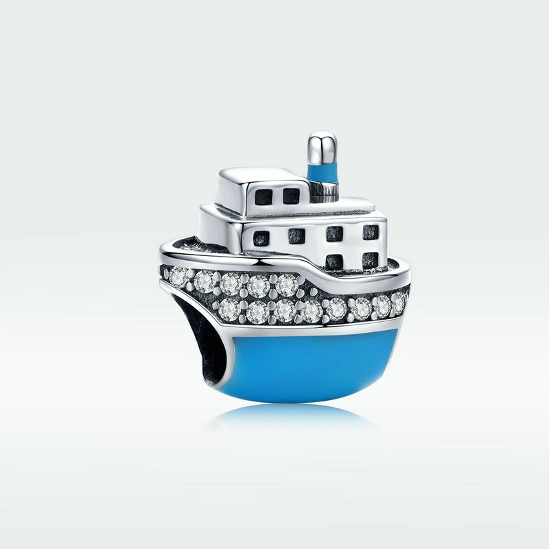 Jorrio Blue Ocean Luxury Yacht Sterling Silver Charm