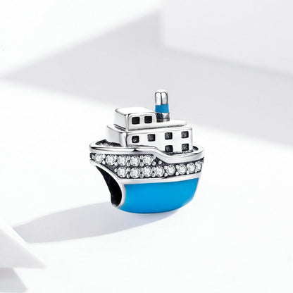 Jorrio Blue Ocean Luxury Yacht Sterling Silver Charm