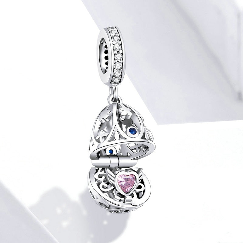 Jorrio Stylish Easter Egg Openable Sterling Silver Charm