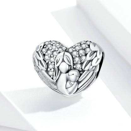 Jorrio Heart Fashion Mother's Day Sterling Silver Charm