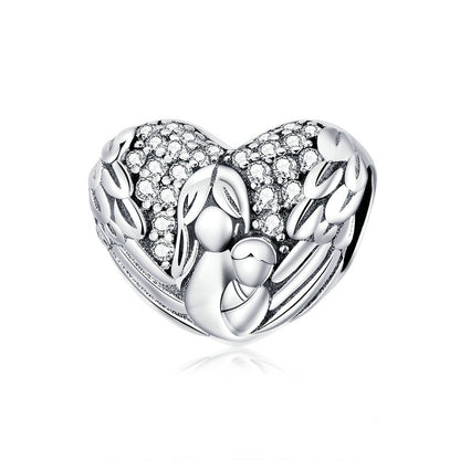 Jorrio Heart Fashion Mother's Day Sterling Silver Charm