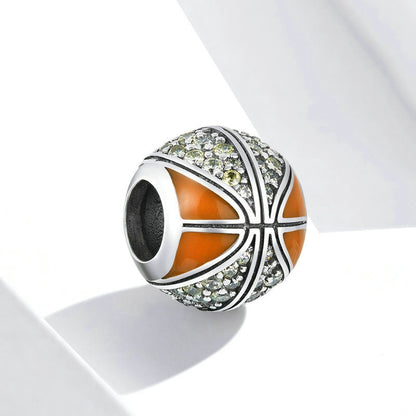Jorrio Simple Sport Basketball Sterling Silver Charm