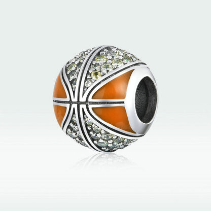 Jorrio Simple Sport Basketball Sterling Silver Charm