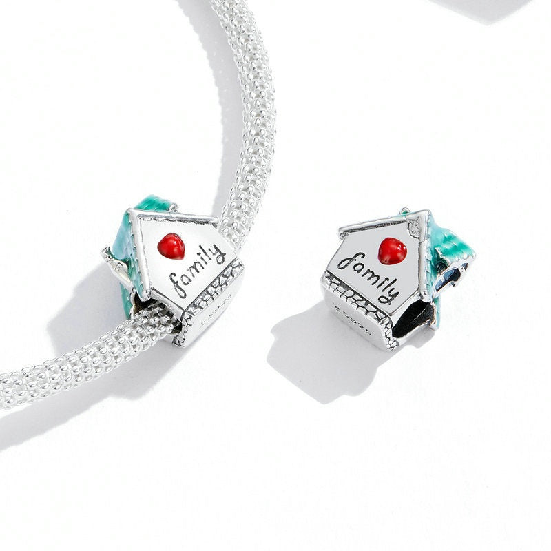 Jorrio Unique Cosy Small Family House Sterling Silver Charm