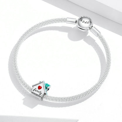 Jorrio Unique Cosy Small Family House Sterling Silver Charm