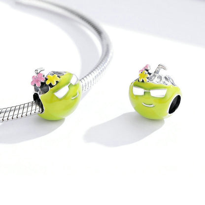 Jorrio Flower Cool Fruit Coconut Sterling Silver Charm