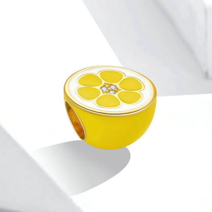 Jorrio Summer Fresh Fruit Lemon Sterling Silver Charm