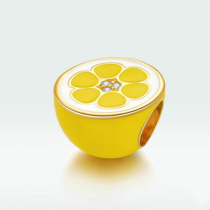 Jorrio Summer Fresh Fruit Lemon Sterling Silver Charm
