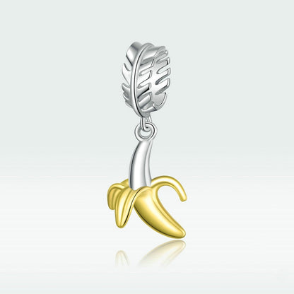 Jorrio Trendy Playful Fruit Banana Sterling Silver Charm