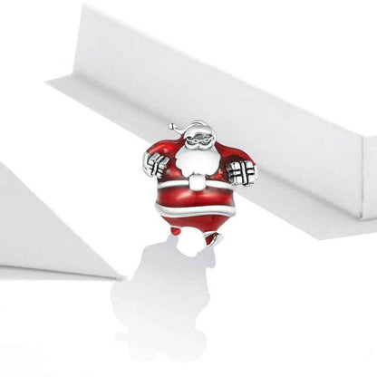 Jorrio handmade red Christmas santa sterling silver charms