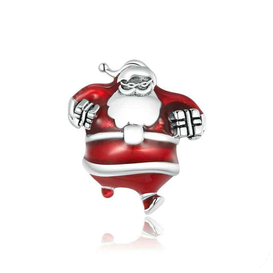 Jorrio handmade red Christmas santa sterling silver charms