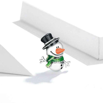 Jorrio Handmade Happy Snowman Sterling Silver Charms