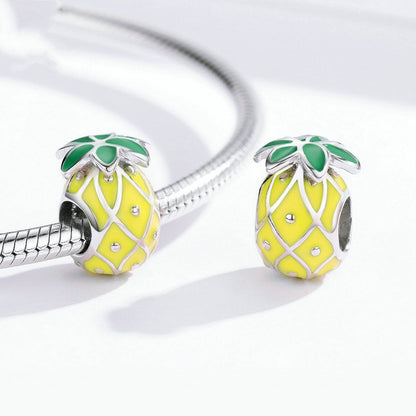 Jorrio Cute Fruit Pineapple Sterling Silver Charm