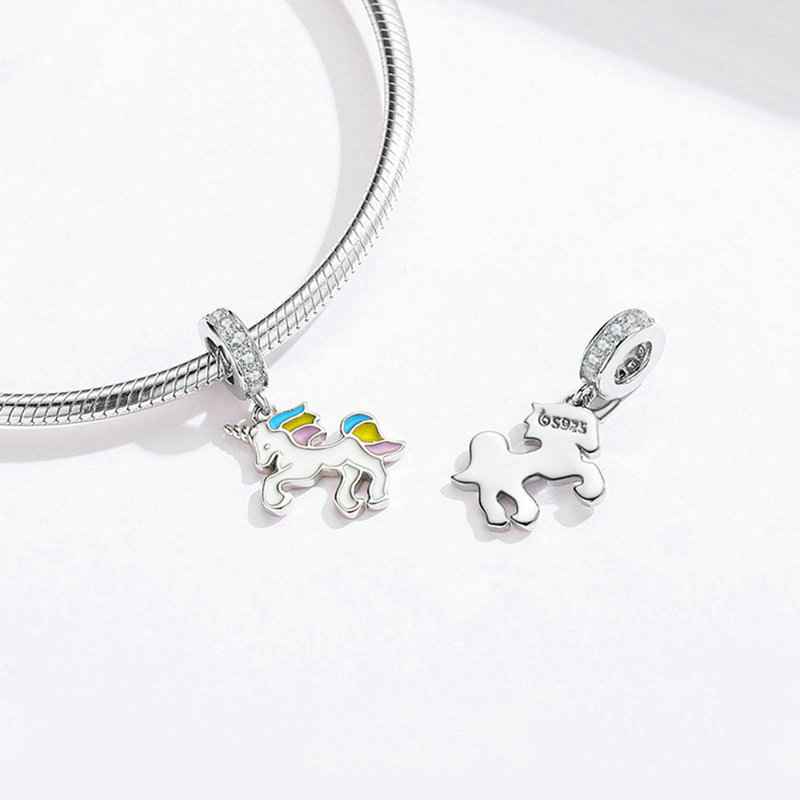 Jorrio handmade fantasy Unicorn sterling silver charms