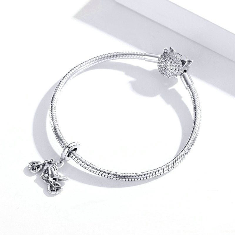 Jorrio Cool Sport Motorbike Sterling Silver Charm