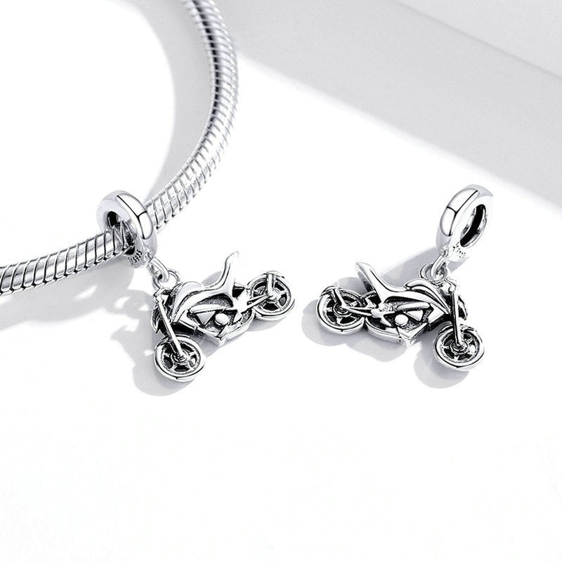 Jorrio Cool Sport Motorbike Sterling Silver Charm