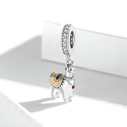 Jorrio Cute Animal Alpaca Vintage Sterling Silver Charm