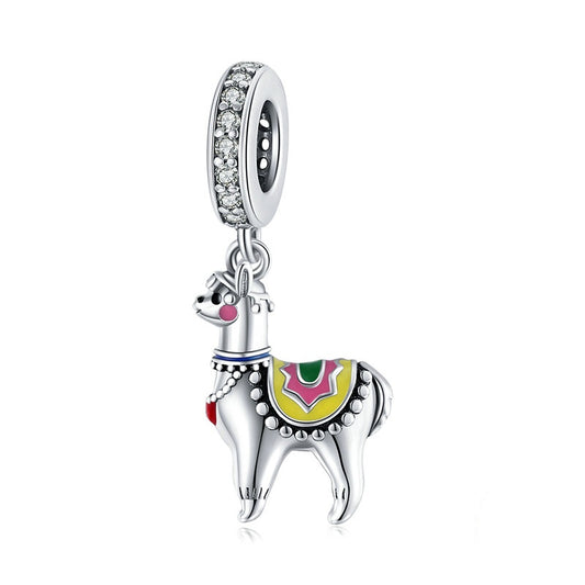 Jorrio Cute Animal Alpaca Vintage Sterling Silver Charm