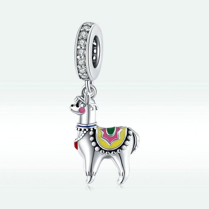 Jorrio Cute Animal Alpaca Vintage Sterling Silver Charm