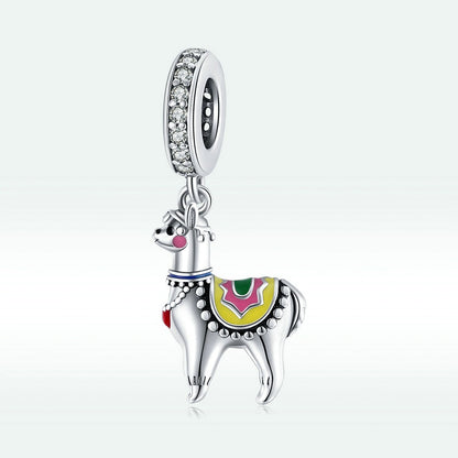 Jorrio Cute Animal Alpaca Vintage Sterling Silver Charm