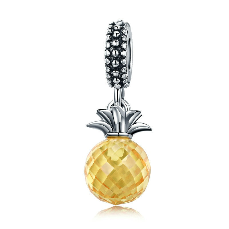 Jorrio Tropical Fruit Pineapple Sterling Silver Charm