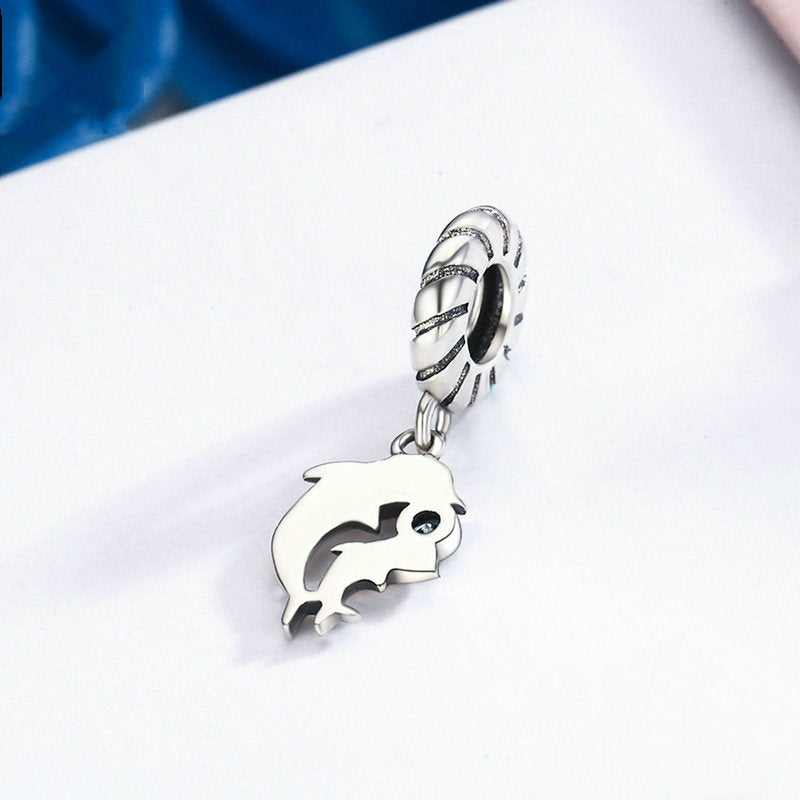 Jorrio Jumping Ocean Lively Dolphin Sterling Silver Charm