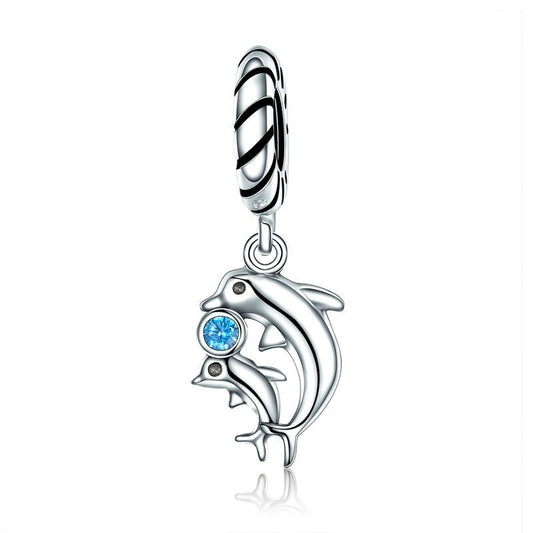 Jorrio Jumping Ocean Lively Dolphin Sterling Silver Charm