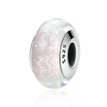 Jorrio Fashion Pink Lucite Sterling Silver Charm