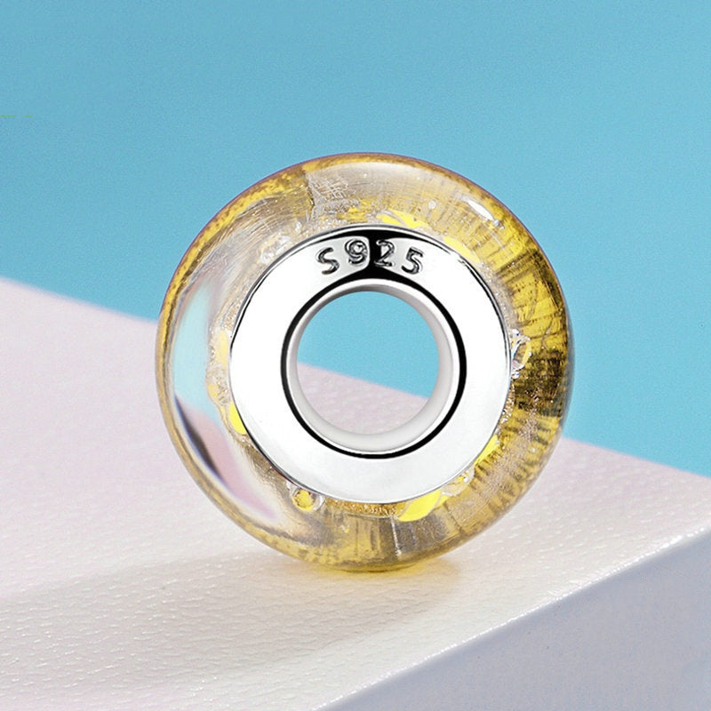 Jorrio Yellow Delicate Flower Sterling Silver Charm