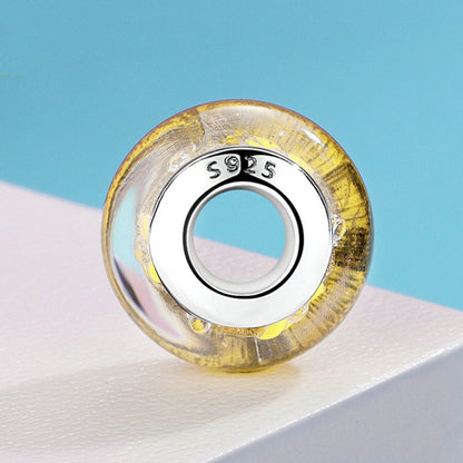Jorrio Yellow Delicate Flower Sterling Silver Charm