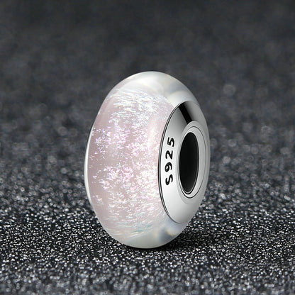 Jorrio Fashion Pink Lucite Sterling Silver Charm