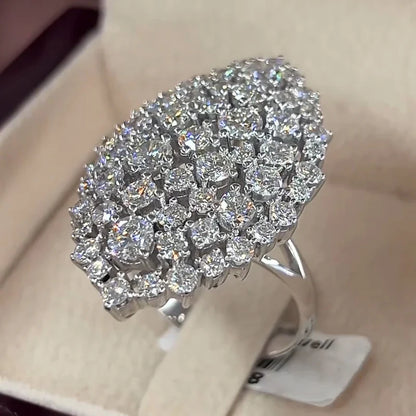 Jorrio handmade 5ct round cut sparkle sterling silver engagement ring