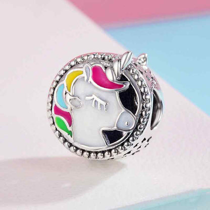 Jorrio handmade Unicorn large hole loose sterling silver charms