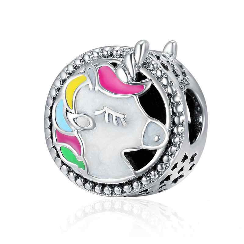 Jorrio handmade Unicorn large hole loose sterling silver charms