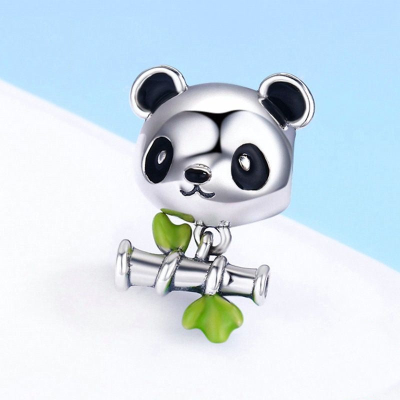 Jorrio Cute Animal Bamboo Panda Sterling Silver Charm