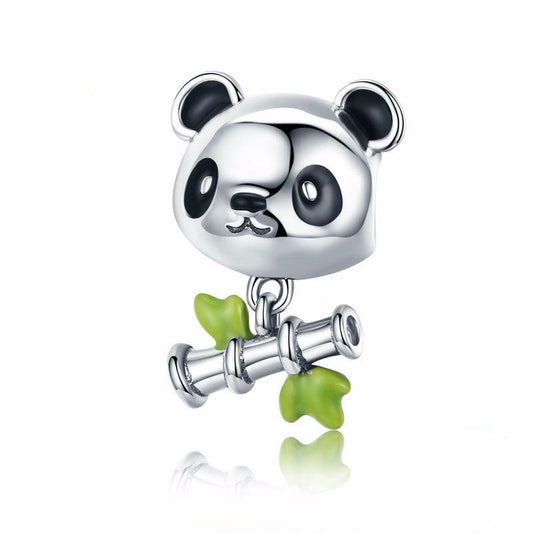 Jorrio Cute Animal Bamboo Panda Sterling Silver Charm