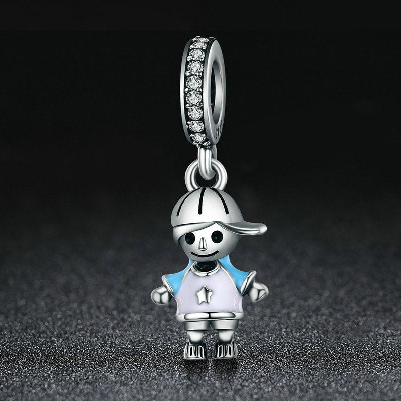 Jorrio Fashion Trend Cool Boy Sterling Silver Charm