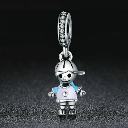 Jorrio Fashion Trend Cool Boy Sterling Silver Charm